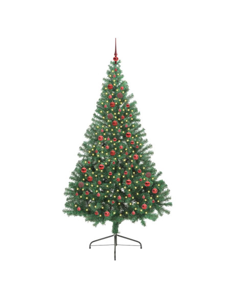 Albero di Natale artificiale con luci integrate Verde 210 cm