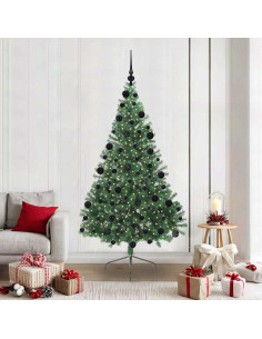 Albero di Natale artificiale con luci integrate Verde 210 cm 2