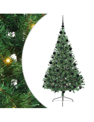 Albero di Natale artificiale con luci integrate Verde 210 cm
