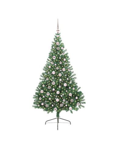 Albero di Natale artificiale con luci integrate Verde 210 cm