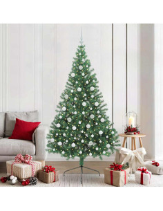 Albero di Natale artificiale con luci integrate Verde 210 cm 2