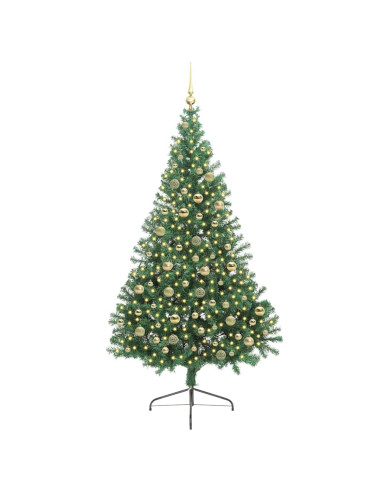 Albero di Natale artificiale con luci integrate Verde 210 cm
