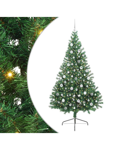 Albero di Natale artificiale con luci integrate Verde 210 cm