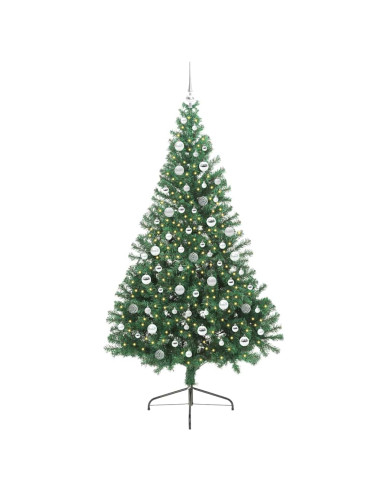 Albero di Natale artificiale con luci integrate Verde 210 cm