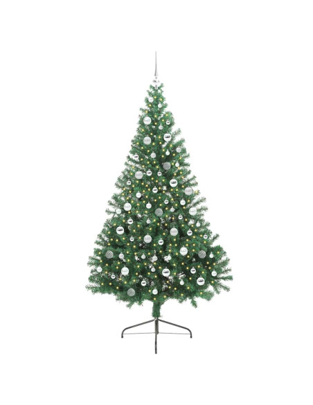 Albero di Natale artificiale con luci integrate Verde 210 cm