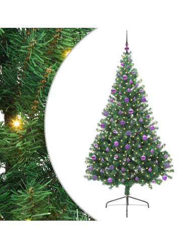 Albero di Natale artificiale con luci integrate Verde 210 cm