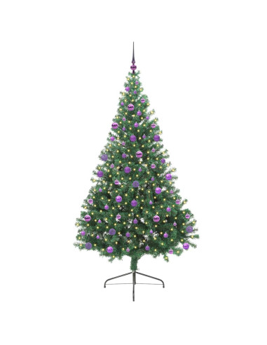 Albero di Natale artificiale con luci integrate Verde 210 cm