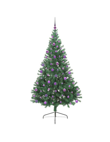 Albero di Natale artificiale con luci integrate Verde 210 cm