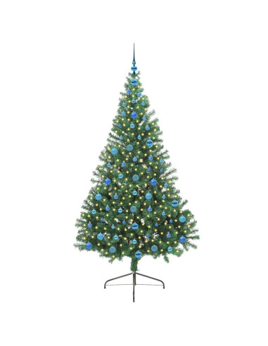 Albero di Natale artificiale con luci integrate Verde 210 cm