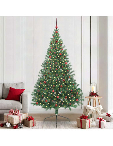 Albero di Natale artificiale con luci integrate Verde 240 cm