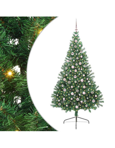 Albero di Natale artificiale con luci integrate Verde 240 cm