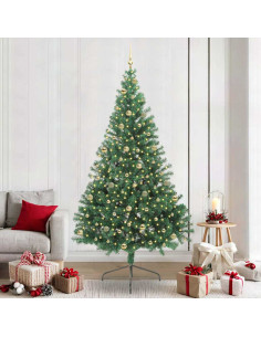 Albero di Natale artificiale con luci integrate Verde 240 cm 2