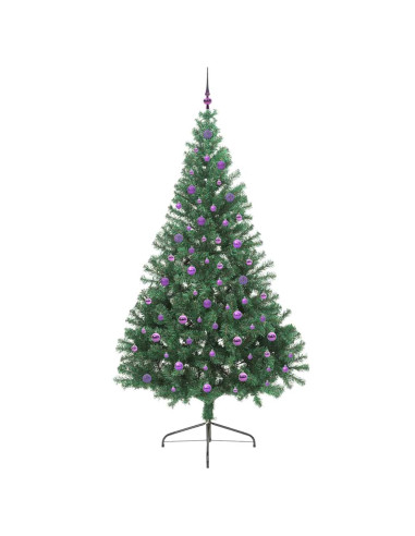 Albero di Natale artificiale preilluminato Verde 240 cm PVC
