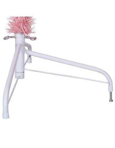 Albero di Natale artificiale con luci integrate Rosa 210 cm PVC