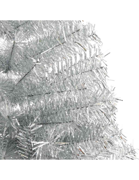 Albero di Natale artificiale con luci integrate Argento 240 cm