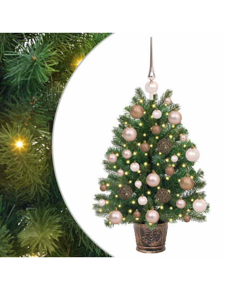 Albero di Natale artificiale con 150 LED Verde 65 cm PE e PVC