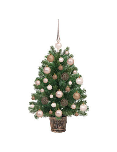 Albero di Natale artificiale con 150 LED Verde 65 cm PE e PVC
