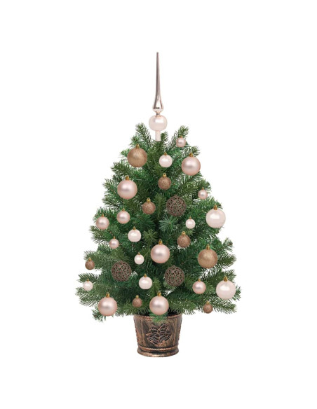Albero di Natale artificiale con 150 LED Verde 65 cm PE e PVC