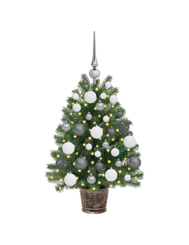Albero di Natale artificiale con 150 LED Verde 75 cm PE e PVC
