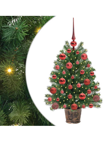 Albero di Natale artificiale con 150 LED Verde 65 cm PE e PVC