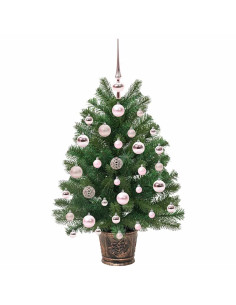 Albero di Natale artificiale con 150 LED Verde 65 cm PE e PVC 2
