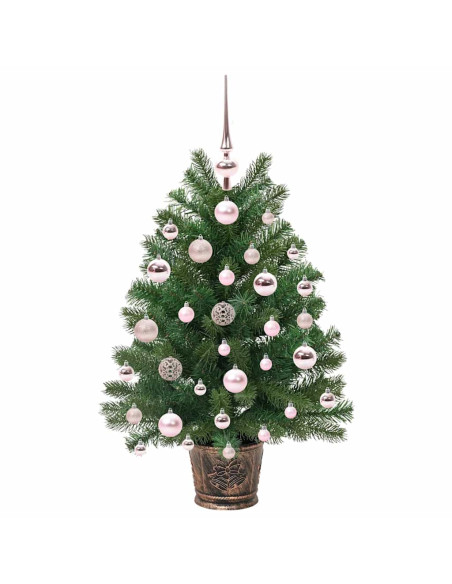 Albero di Natale artificiale con 150 LED Verde 65 cm PE e PVC