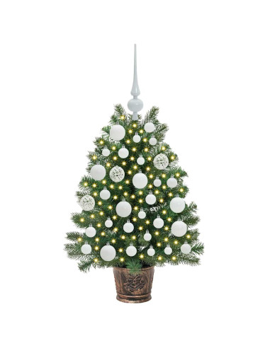 Albero di Natale artificiale con 150 LED Verde 75 cm PE e PVC