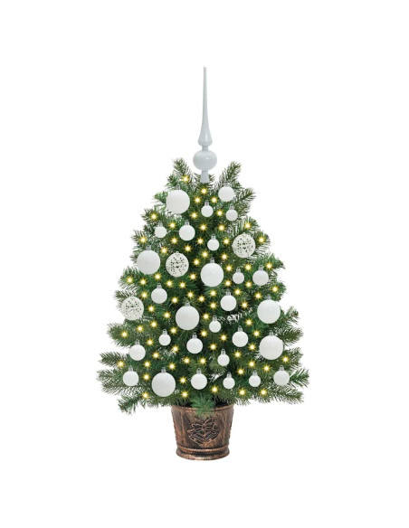 Albero di Natale artificiale con 150 LED Verde 65 cm PE e PVC