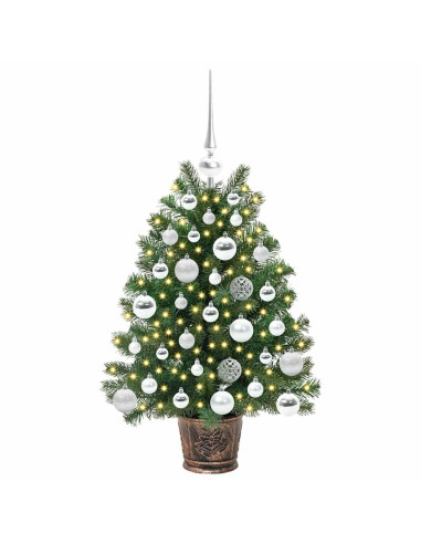 Albero di Natale artificiale con 150 LED Verde 75 cm PE e PVC
