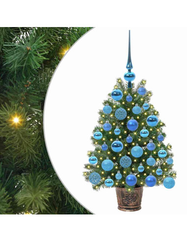 Albero di Natale artificiale con 150 LED Verde 65 cm PE e PVC