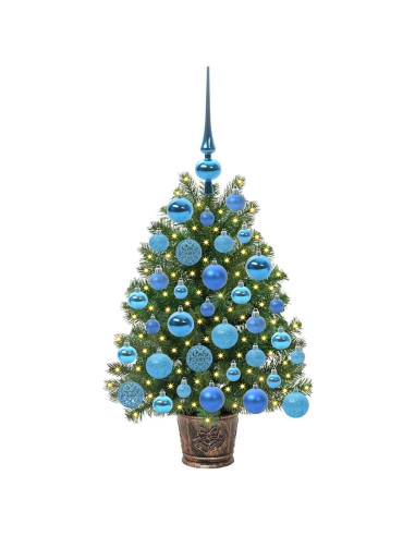 Albero di Natale artificiale con 150 LED Verde 65 cm PE e PVC