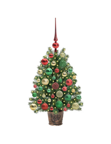 Albero di Natale artificiale con 150 LED Verde 75 cm PE e PVC