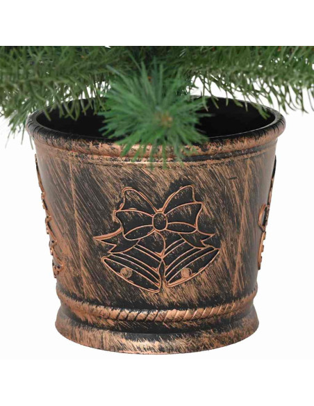 Albero di Natale artificiale con 150 LED Verde 90 cm PE e PVC