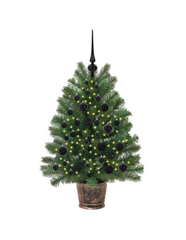 Albero di Natale artificiale con 150 LED Verde 95 cm PE e PVC