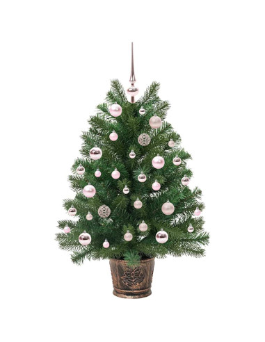Albero di Natale artificiale con 150 LED Verde 90 cm PE e PVC