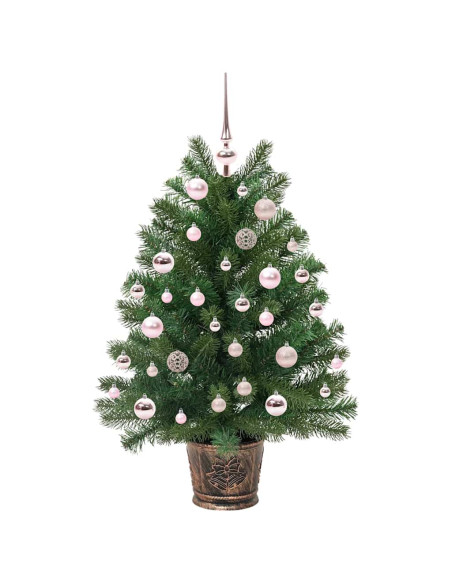 Albero di Natale artificiale con 150 LED Verde 90 cm PE e PVC