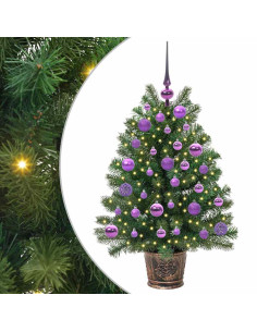 Albero di Natale artificiale con 150 LED Verde 95 cm PE e PVC 2
