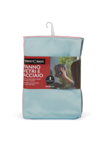 CF3 PANNI MICROFIBRA ACCIAIO VETRI