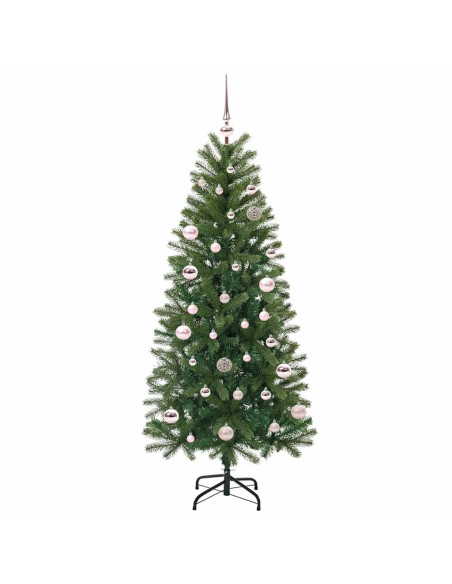 Albero di Natale artificiale con 150 LED Verde 150 cm PE e PVC