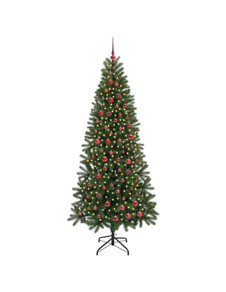 Albero di Natale artificiale con 300 LED Verde 210 cm PE e PVC