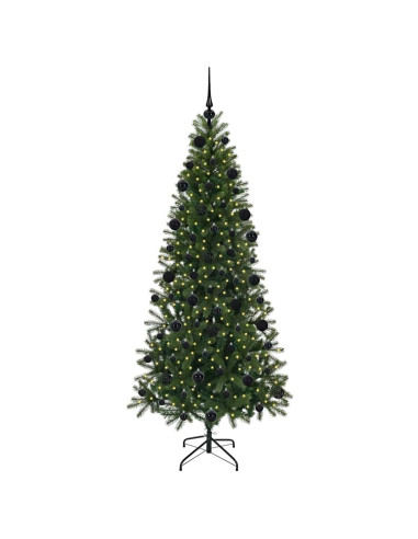 Albero di Natale artificiale con 300 LED Verde 210 cm PE e PVC
