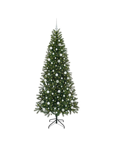 Albero di Natale artificiale con 300 LED Verde 210 cm PE e PVC