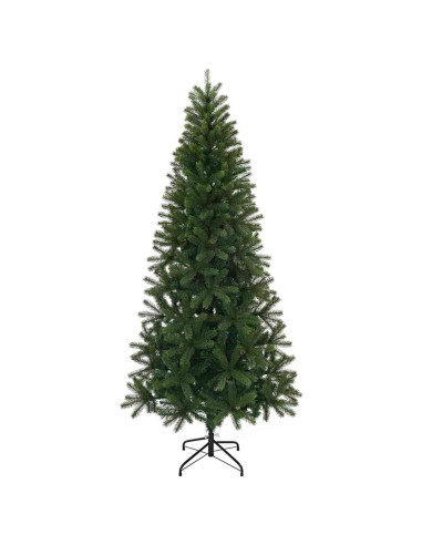 Albero di Natale artificiale con 300 LED Verde 210 cm PE e PVC