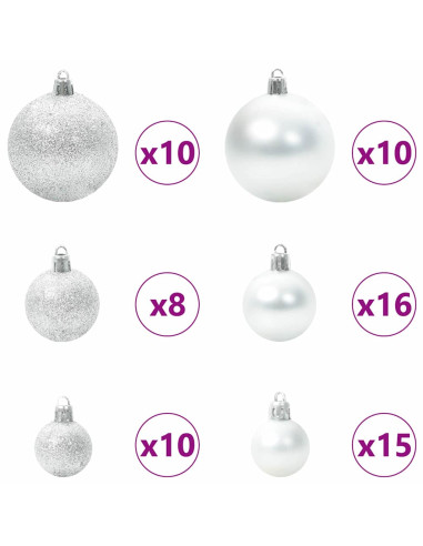 Albero di Natale artificiale con 300 LED Verde 210 cm PE e PVC