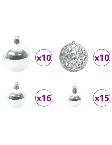 Albero di Natale artificiale con 300 LED Verde 210 cm PE e PVC