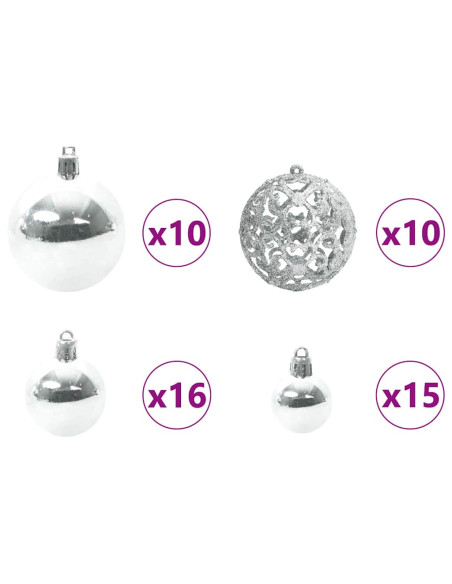 Albero di Natale artificiale con 300 LED Verde 210 cm PE e PVC