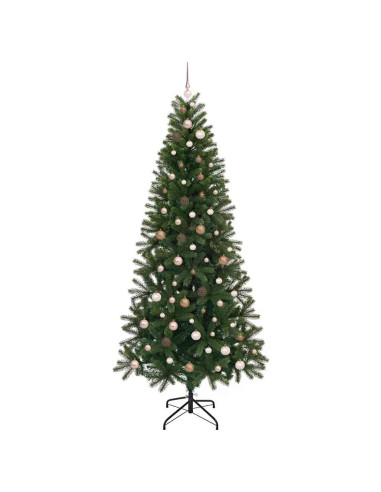 Albero di Natale artificiale con 300 LED Verde 240 cm PE e PVC