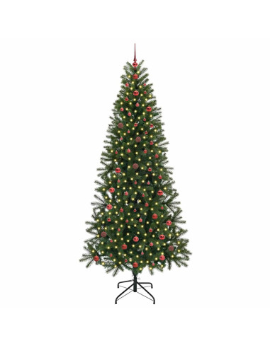 Albero di Natale artificiale con 300 LED Verde 240 cm PE e PVC