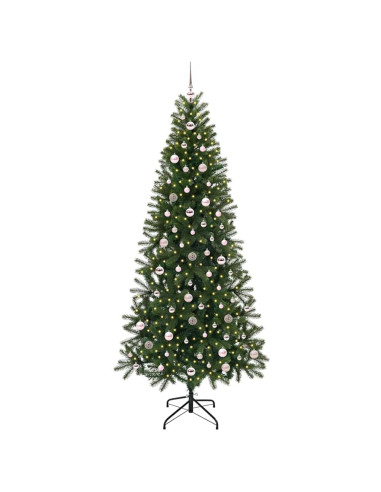 Albero di Natale artificiale con 300 LED Verde 240 cm PE e PVC
