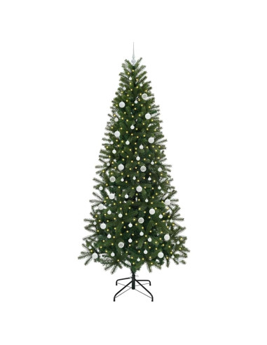 Albero di Natale artificiale con 300 LED Verde 240 cm PE e PVC